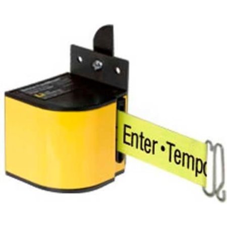 LAVI INDUSTRIES Lavi Industries Warehouse Safety Retractable Belt Barrier, Yellow W/18' Neon Ylw "Do Not Enter" Belt 50-3017YL/18/FY/S7